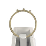 Bague d'occasion or 375 jaune diamants - vue 3