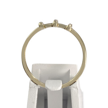 Second-hand gold ring 375 yellow diamonds
