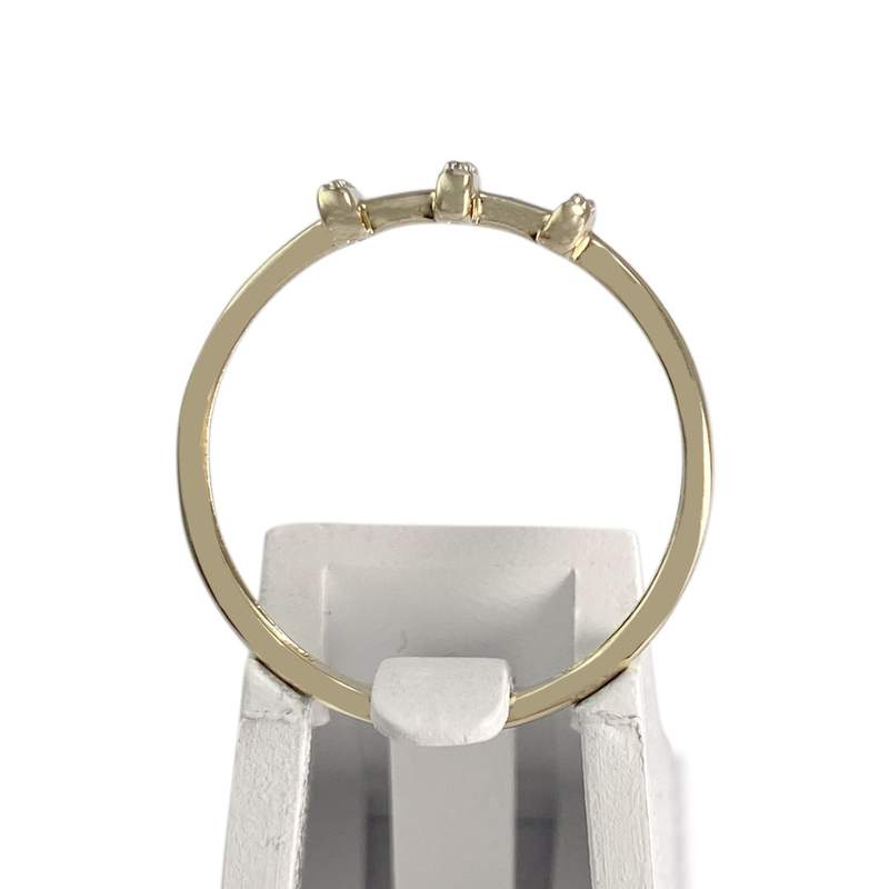 Bague d'occasion or 375 jaune diamants - vue 3