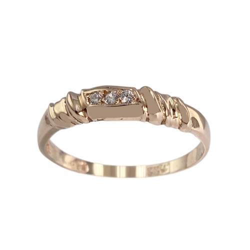 Bague d'occasion or 585 rose zirconias