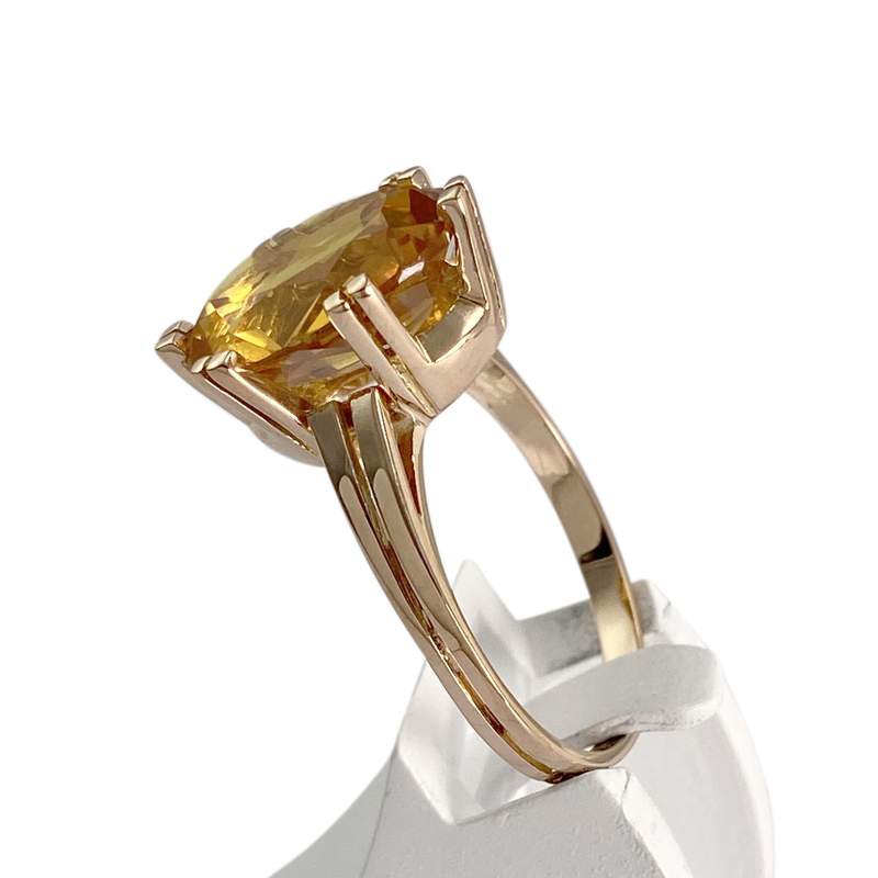 Bague d'occasion or 750 jaune corindon synthétique - vue 2