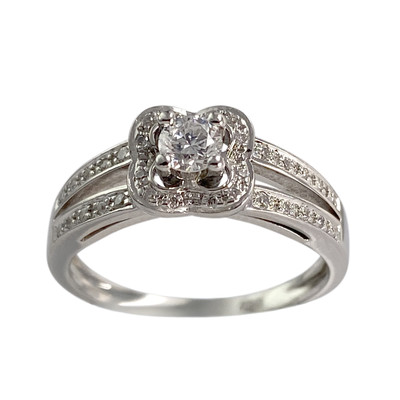 Bague MAUBOUSSIN d'occasion or 750 blanc diamants