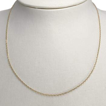 Tweedehands gouden ketting 750 gele maliënkolder 42 cm