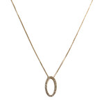 Collier d'occasion or 375 jaune maille forçat diamants - vue 1