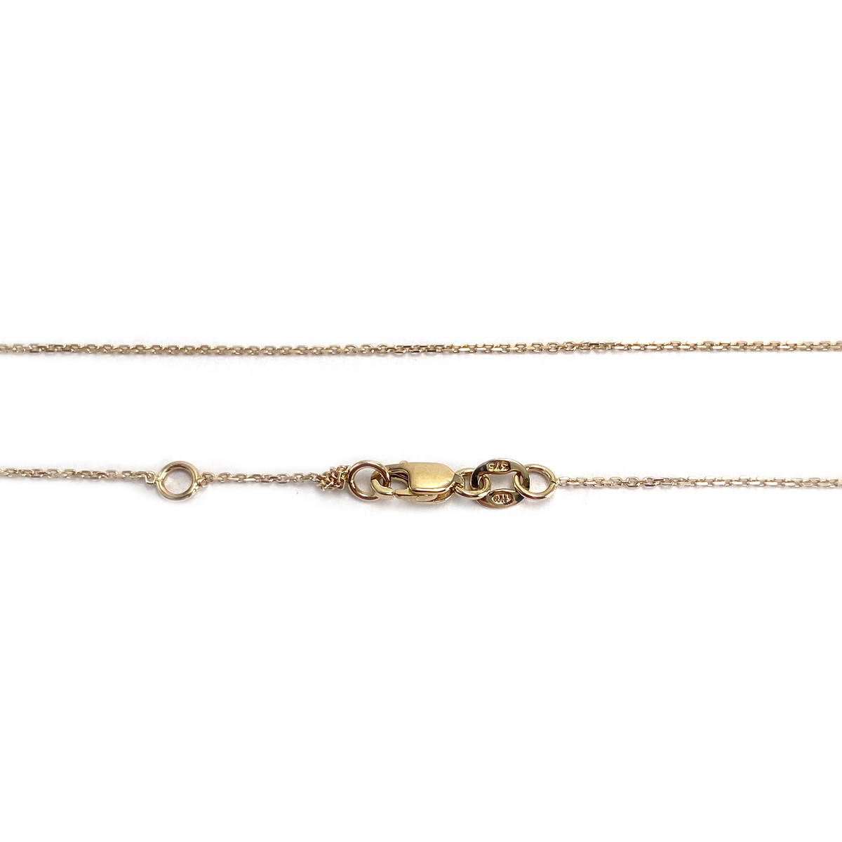 Collier d'occasion or 375 jaune maille forçat diamants - vue 3