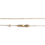 Collier d'occasion or 375 jaune maille forçat diamants - vue 3