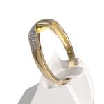Bague d'occasion or 750 2 tons diamants - vue 2