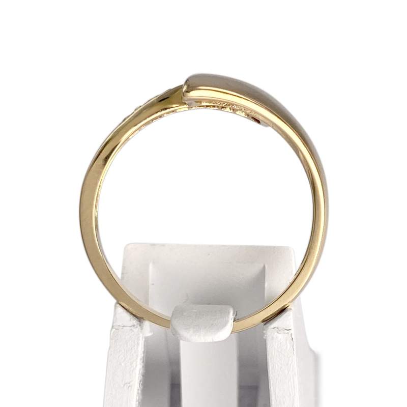 Bague d'occasion or 750 2 tons diamants - vue 3