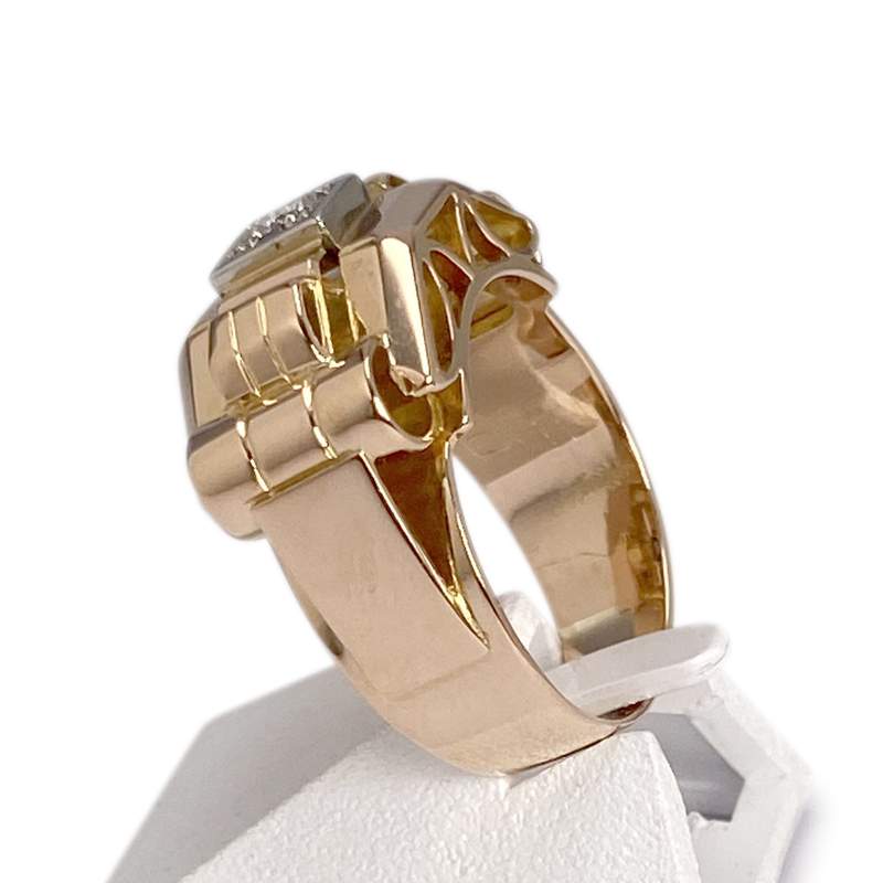 Bague d'occasion 2 ors 750  diamant - vue 2