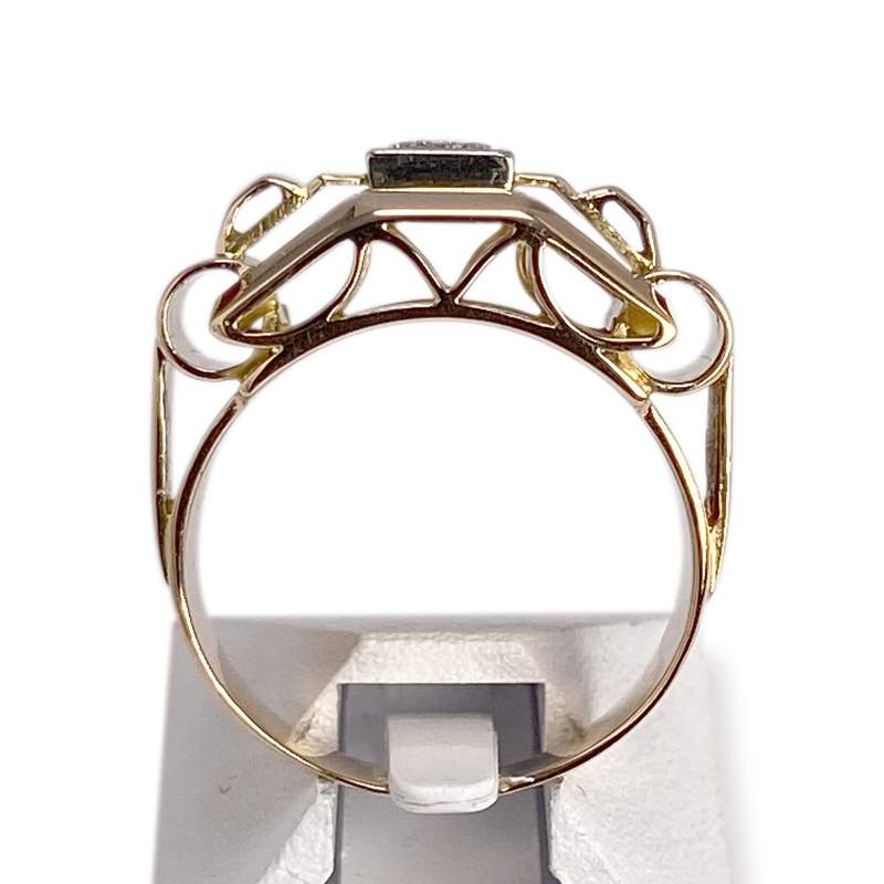 Bague d'occasion 2 ors 750  diamant - vue 3