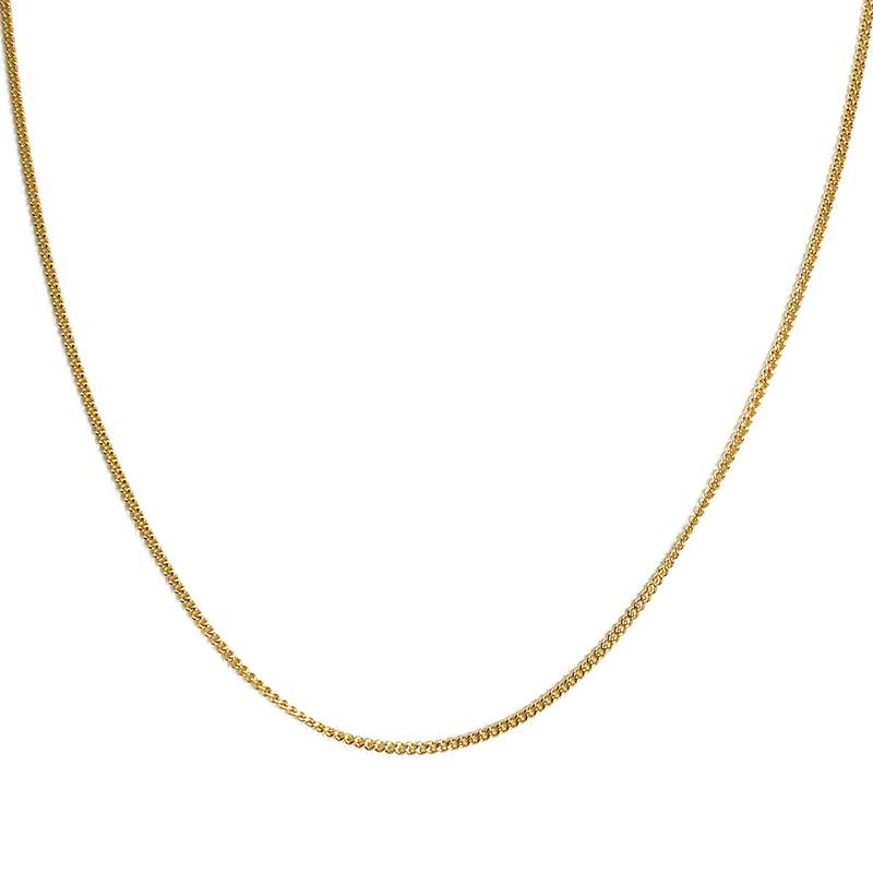 Chaîne d'occasion or 750 jaune maille gourmette 62 cm - vue 1