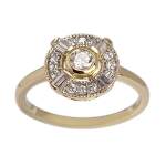 Bague d'occasion or 750 jaune diamants - vue 1