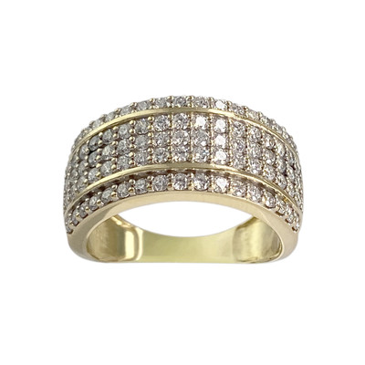 Bague d'occasion or 750 2 tons diamants synthétiques - vue 1