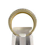 Bague d'occasion or 750 2 tons diamants synthétiques - vue 3