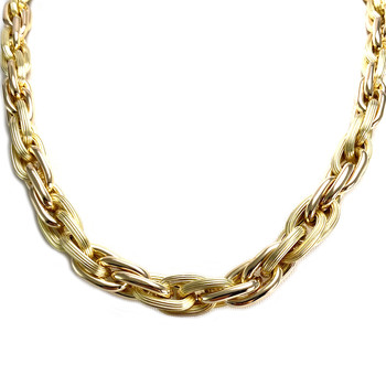 Collier d'occasion or 750 jaune maille torsadée 45 cm