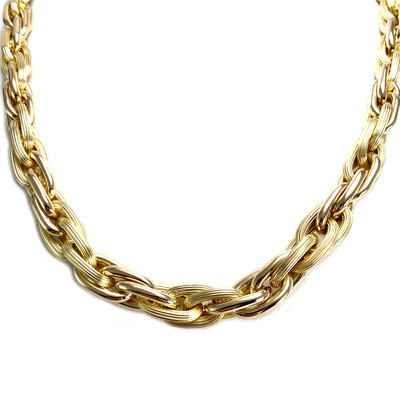 Collier d'occasion or 750 jaune maille torsadée 45 cm - vue 1