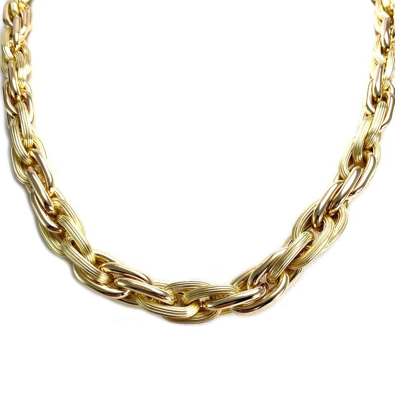 Collier d'occasion or 750 jaune maille torsadée 45 cm - vue 1