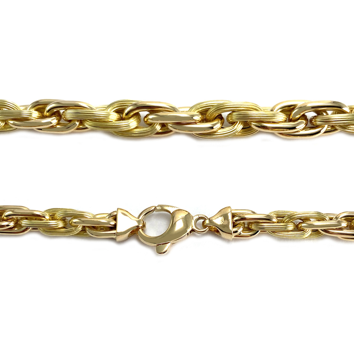 Collier d'occasion or 750 jaune maille torsadée 45 cm - vue 3