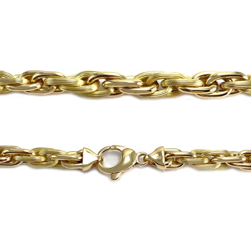 Collier d'occasion or 750 jaune maille torsadée 45 cm - vue 3