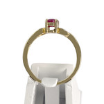 Bague d'occasion or 750 2 tons rubis diamants - vue 3