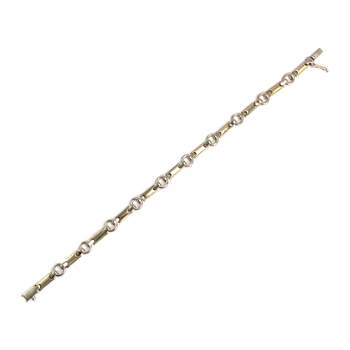 Tweedehands armband van 585 goud met fantasie-schakels