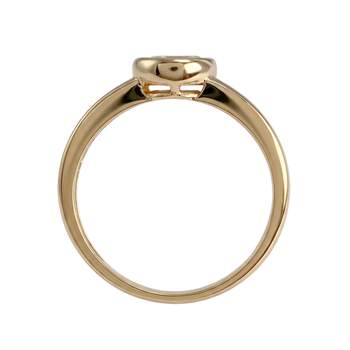 Second-hand gold ring 750 yellow zirconias