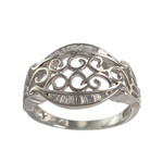Bague d'occasion or 750 blanc diamants - vue 1