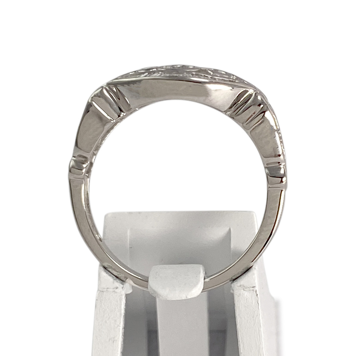Bague d'occasion or 750 blanc diamants - vue 3
