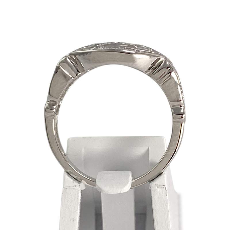 Bague d'occasion or 750 blanc diamants - vue 3