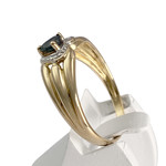 Bague d'occasion or 750 2 tons coeur saphir - vue 2