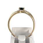 Bague d'occasion or 750 2 tons coeur saphir - vue 3
