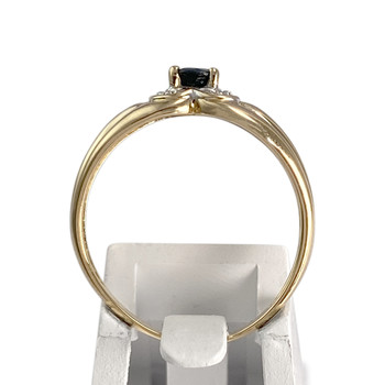 Bague d'occasion or 750 2 tons coeur saphir