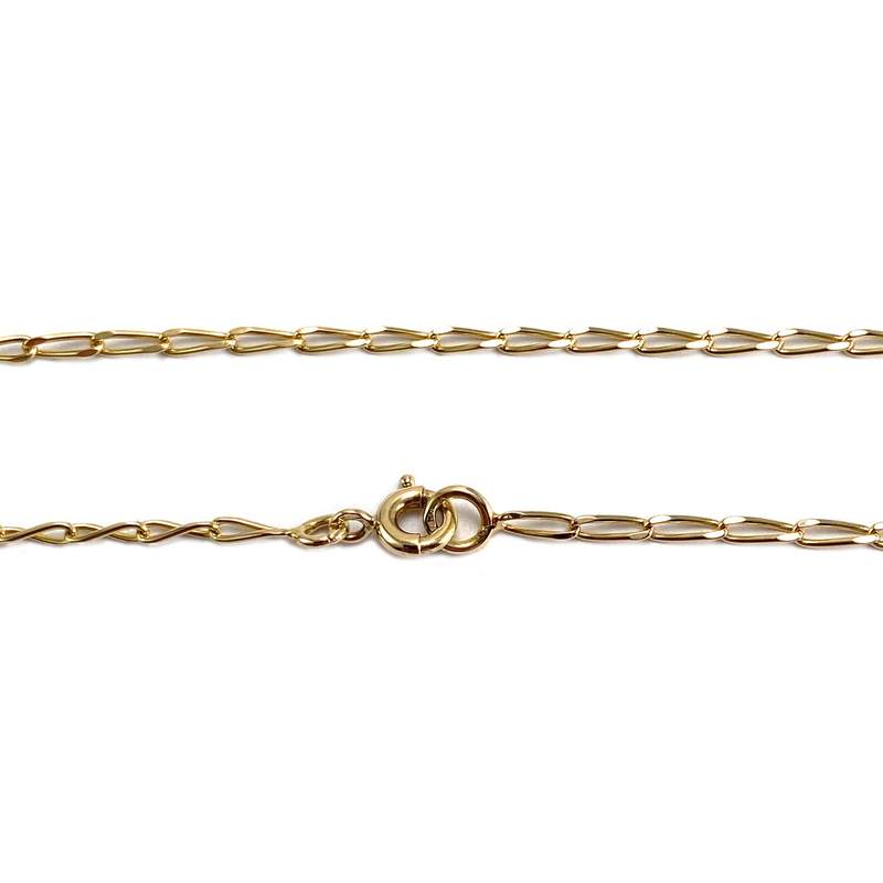 Collier d'occasion or 750 jaune maille cheval saphir - vue 3