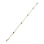 Bracelet d'occasion or 750 jaune maille cheval saphirs 19 cm - vue 2