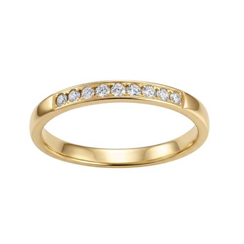 Second-hand gold ring 750 yellow diamonds