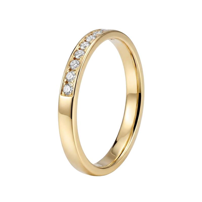 Bague d'occasion or 750 jaune diamants - vue 2
