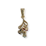 Pendentif d'occasion or 750 jaune rubis saphir émeraude - vue 2
