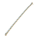 Bracelet d'occasion or 750 jaune topazes bleue 19cm - vue 2