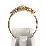 Bague d'occasion or 750 2 tons perle fine diamants - vue 3