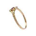 Bague d'occasion or 750 jaune zirconia - vue 2