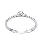 Solitaire d'occasion or 750 blanc diamant - vue 1