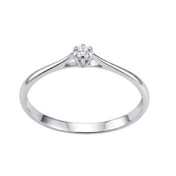 Solitaire tweedehands goud 750 witte diamant