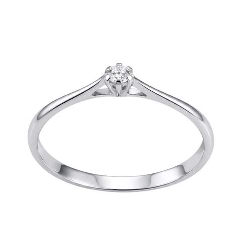 Solitaire d'occasion or 750 blanc diamant