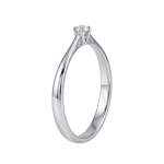 Solitaire d'occasion or 750 blanc diamant - vue 2