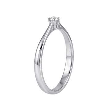 Solitaire tweedehands goud 750 witte diamant