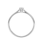 Solitaire d'occasion or 750 blanc diamant - vue 3