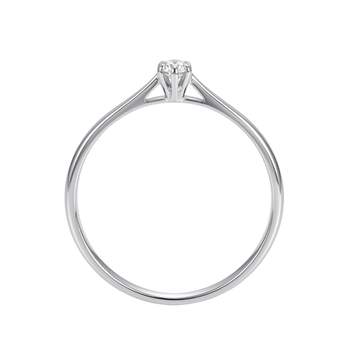 Solitaire tweedehands goud 750 witte diamant