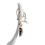 Boucles d'oreilles d'occasion or 750 jaune saphirs diamants - vue 2