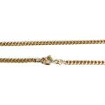 Tweekleurige tweedehands ketting van 750 goud met diamanten in gourmette-schakels, 43 cm - afbeelding 3