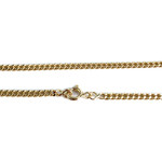 Collier d'occasion or 750 2 tons maille gourmette diamants - vue 3